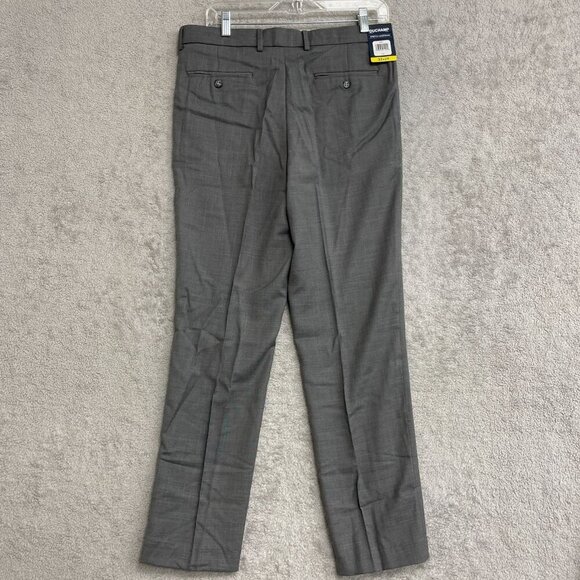 NEW Duchamp Men's 32X29 Gray Dress Pants Stretch Slim Fit - Picture 4 of 11